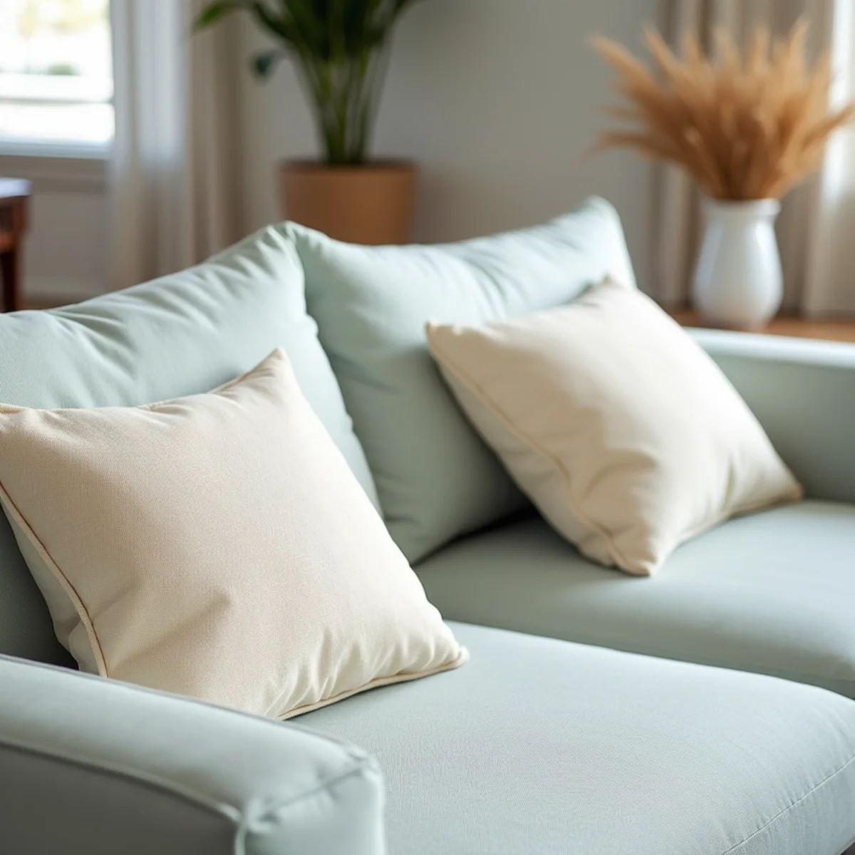 Before and after sofa upholstery cleaning in Oceanside, CA