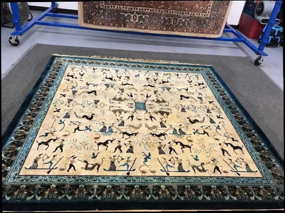 Persian and Oriental rug restoration in the Always Rug & Upholstery Cleaning shop, Oceanside, CA
